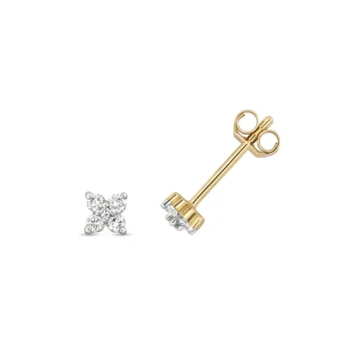 DIAMOND STUDS 0.11ct y/g